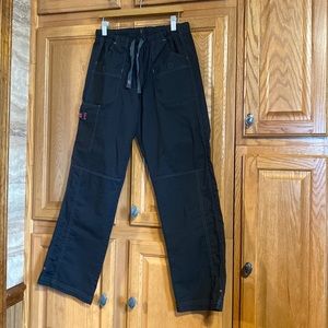 WonderWink WonderFlex Grace Flare Leg Cargo Scrub Pants Petite XS - Black
